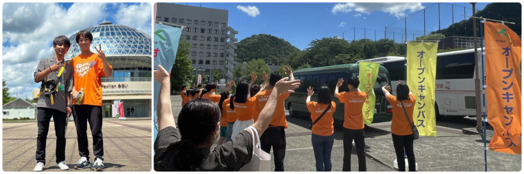 留学生もバスで参加!