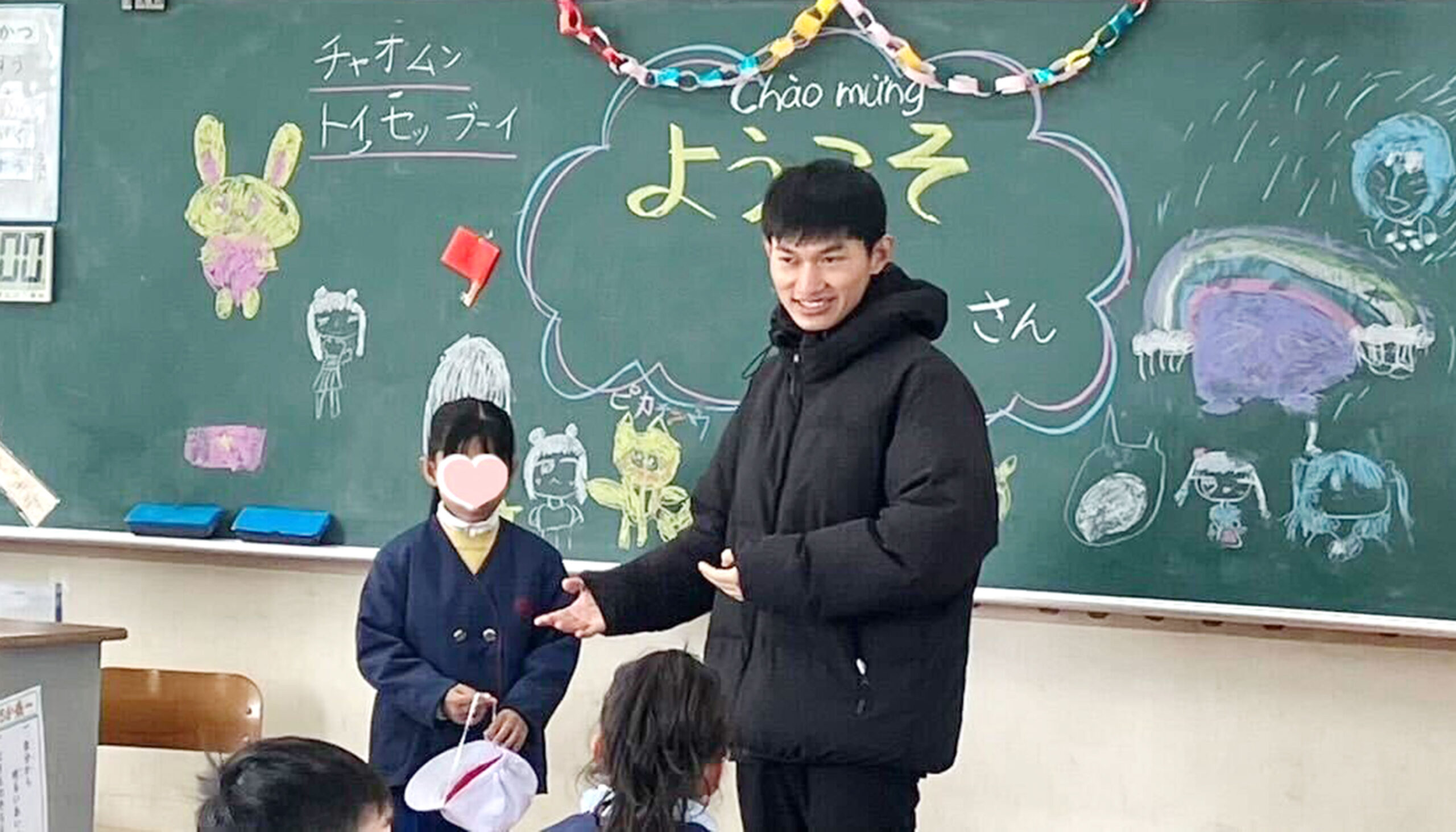 福崎小学校で通訳ボランティア