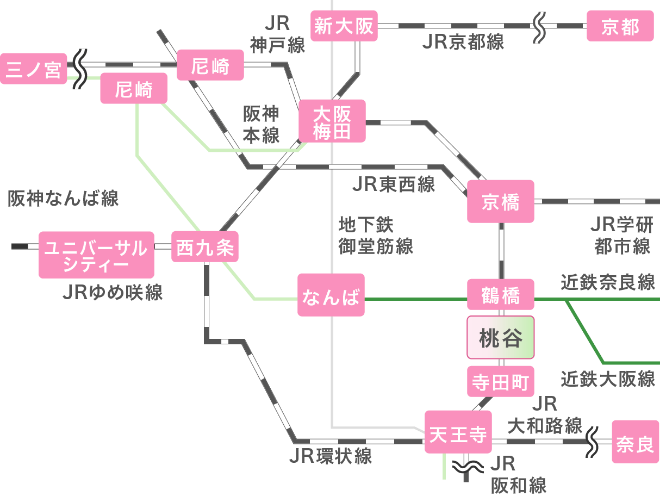 sp鉄道でのアクセスマップ